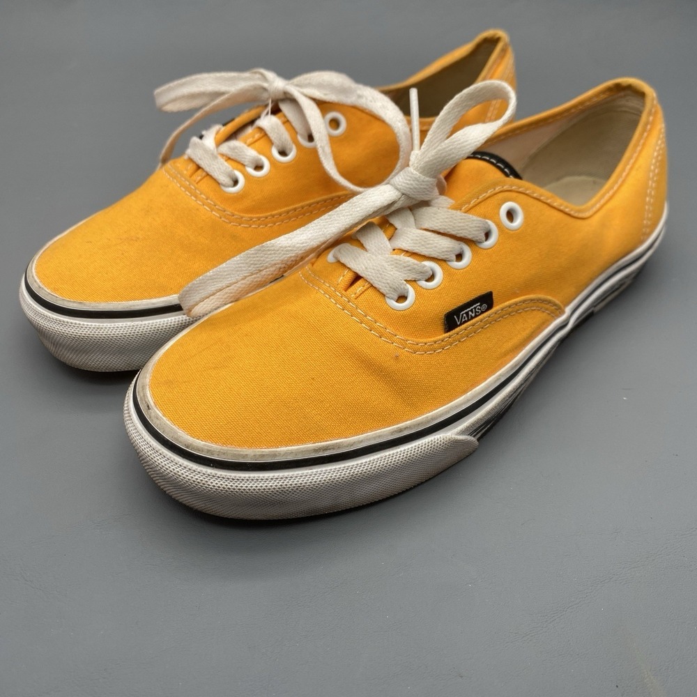 VANS Authentic Yellow Men 7.0/ Women 8.5 Low Top Skate Shoes